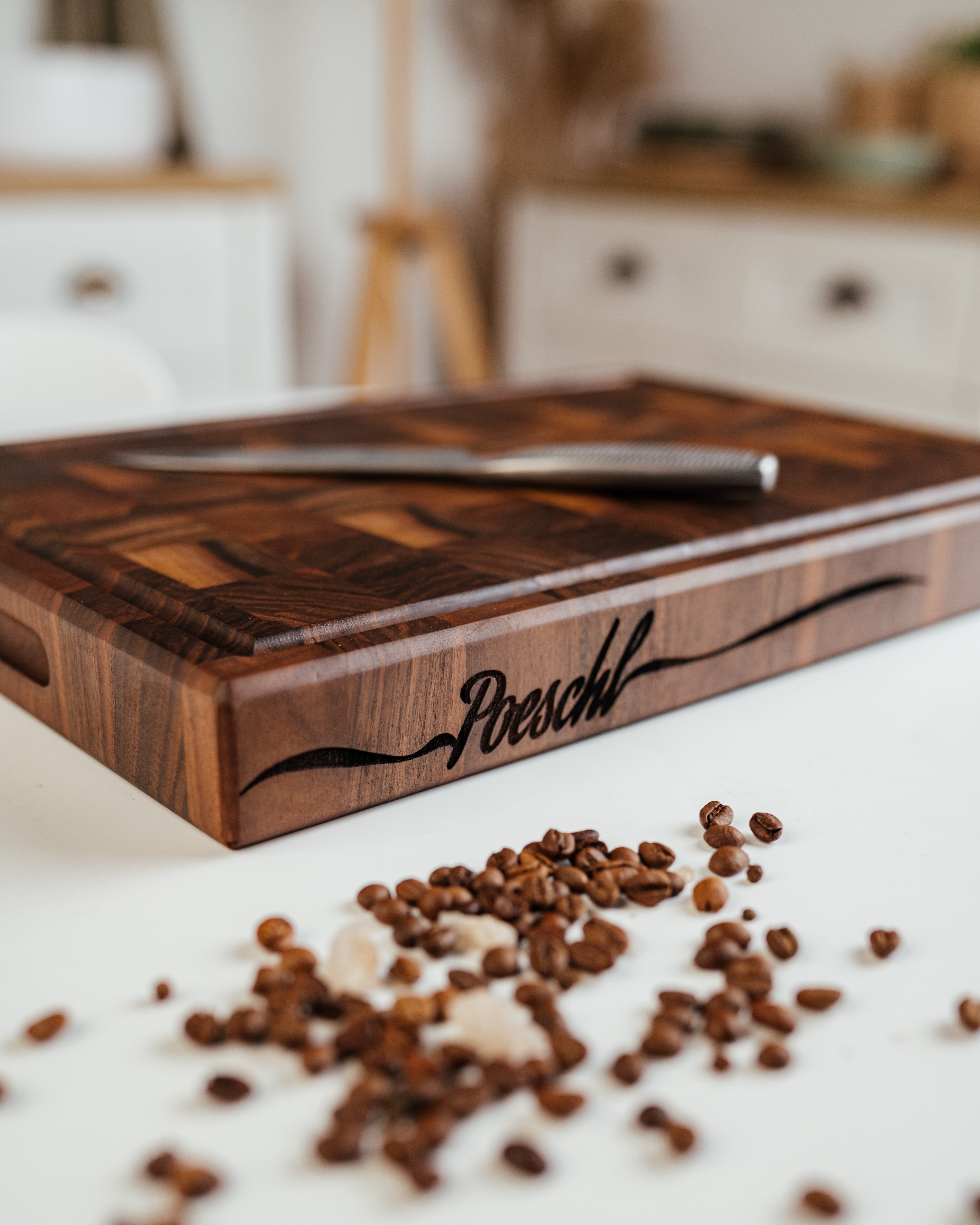 Personalized Double-sided Walnut End Grain Cutting Board