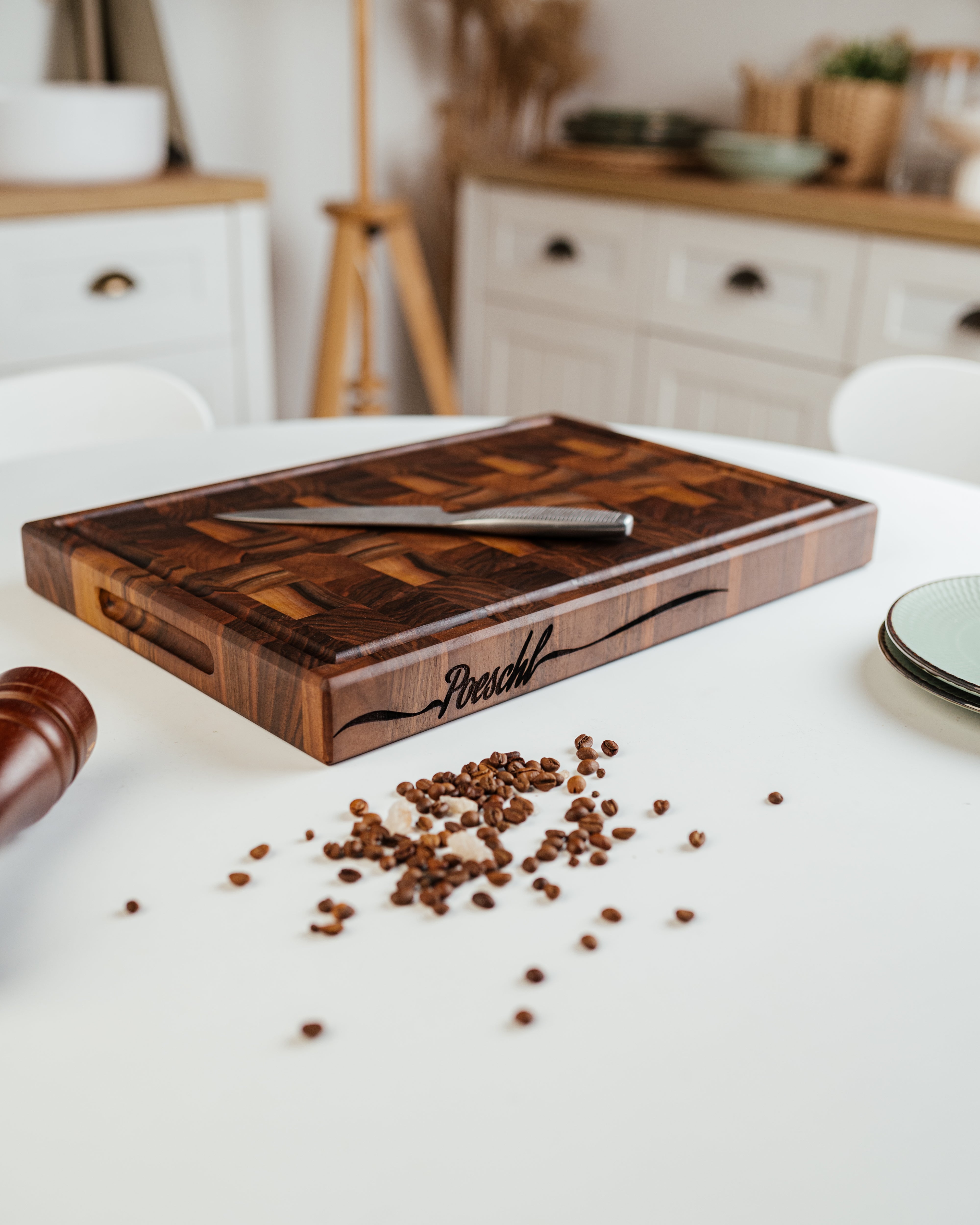 Personalized Double-sided Walnut End Grain Cutting Board