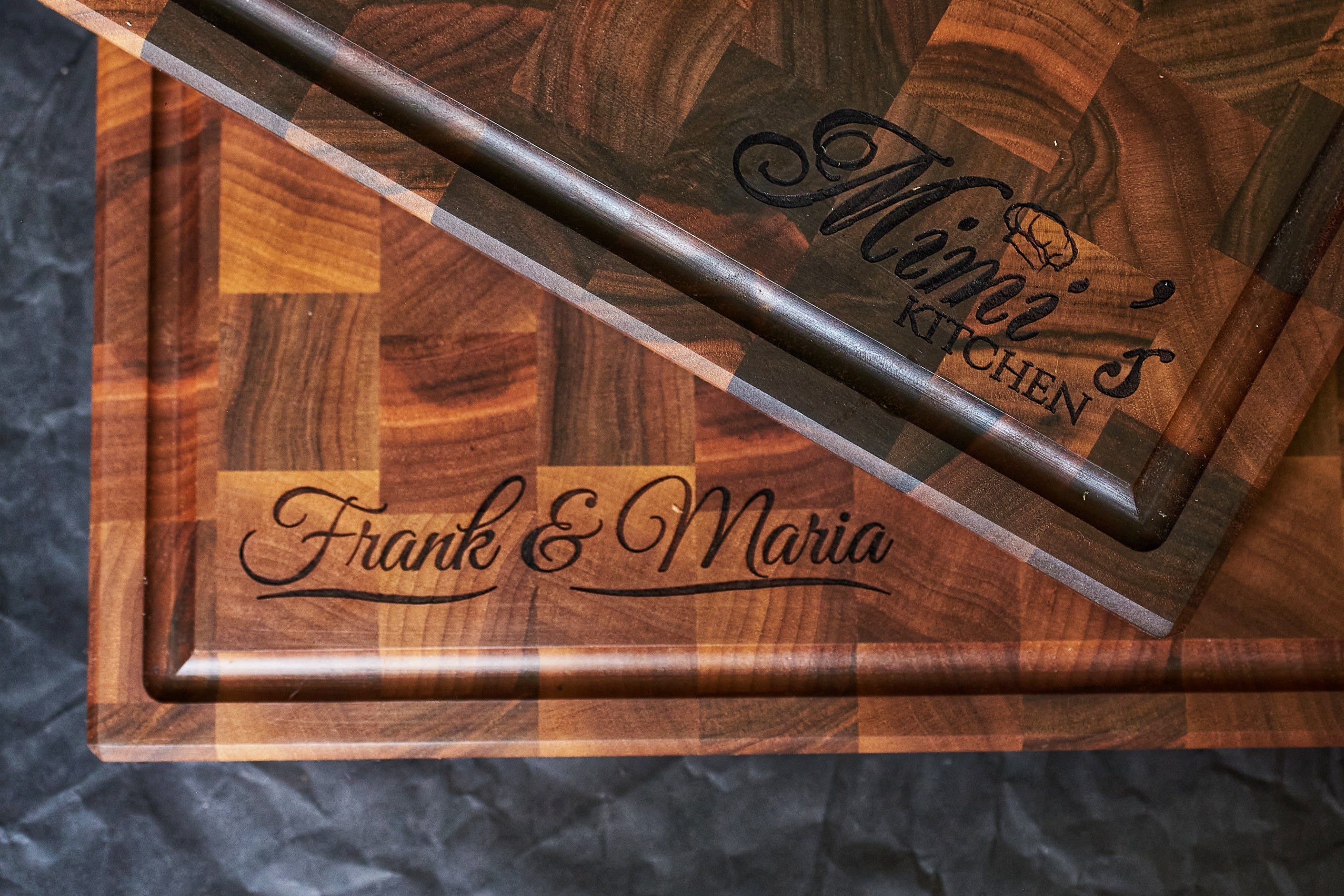 Personalized Walnut End Grain Cutting Board