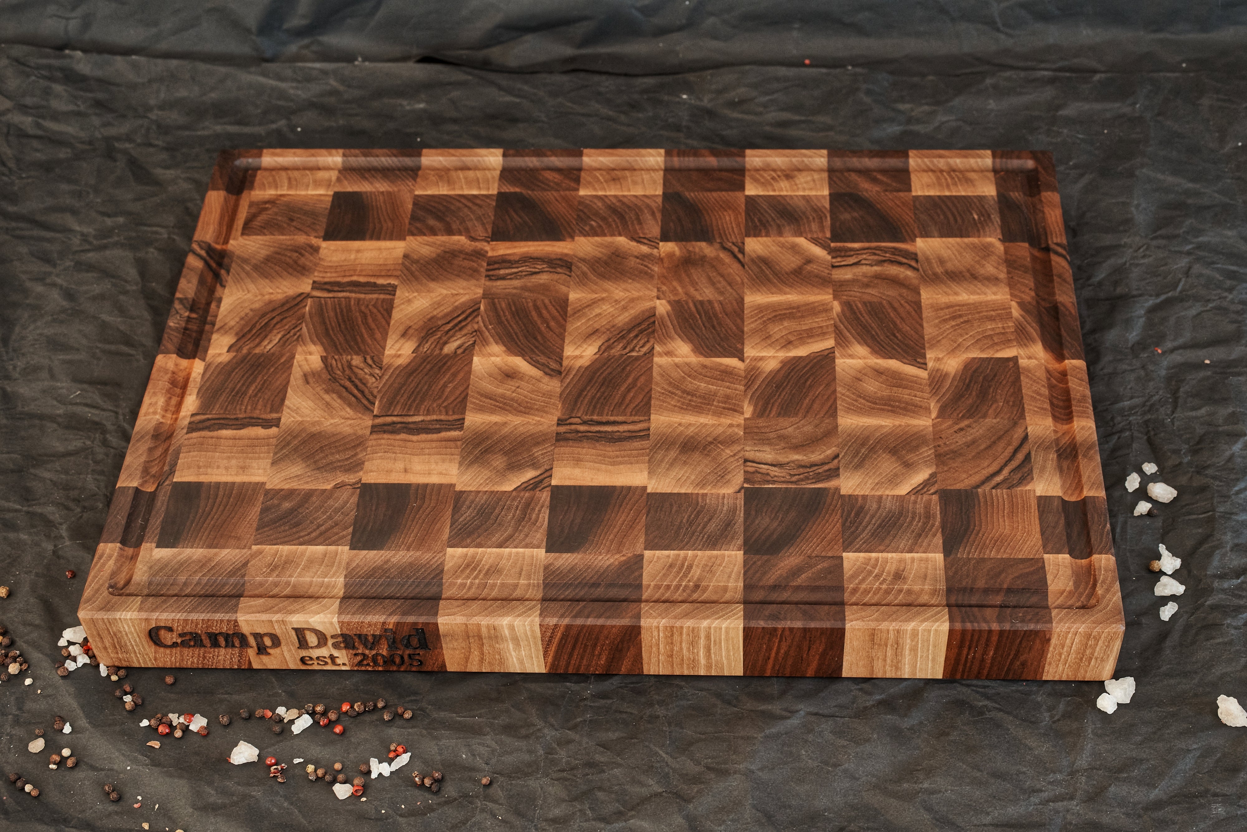 Personalized Double-sided Walnut End Grain Cutting Board