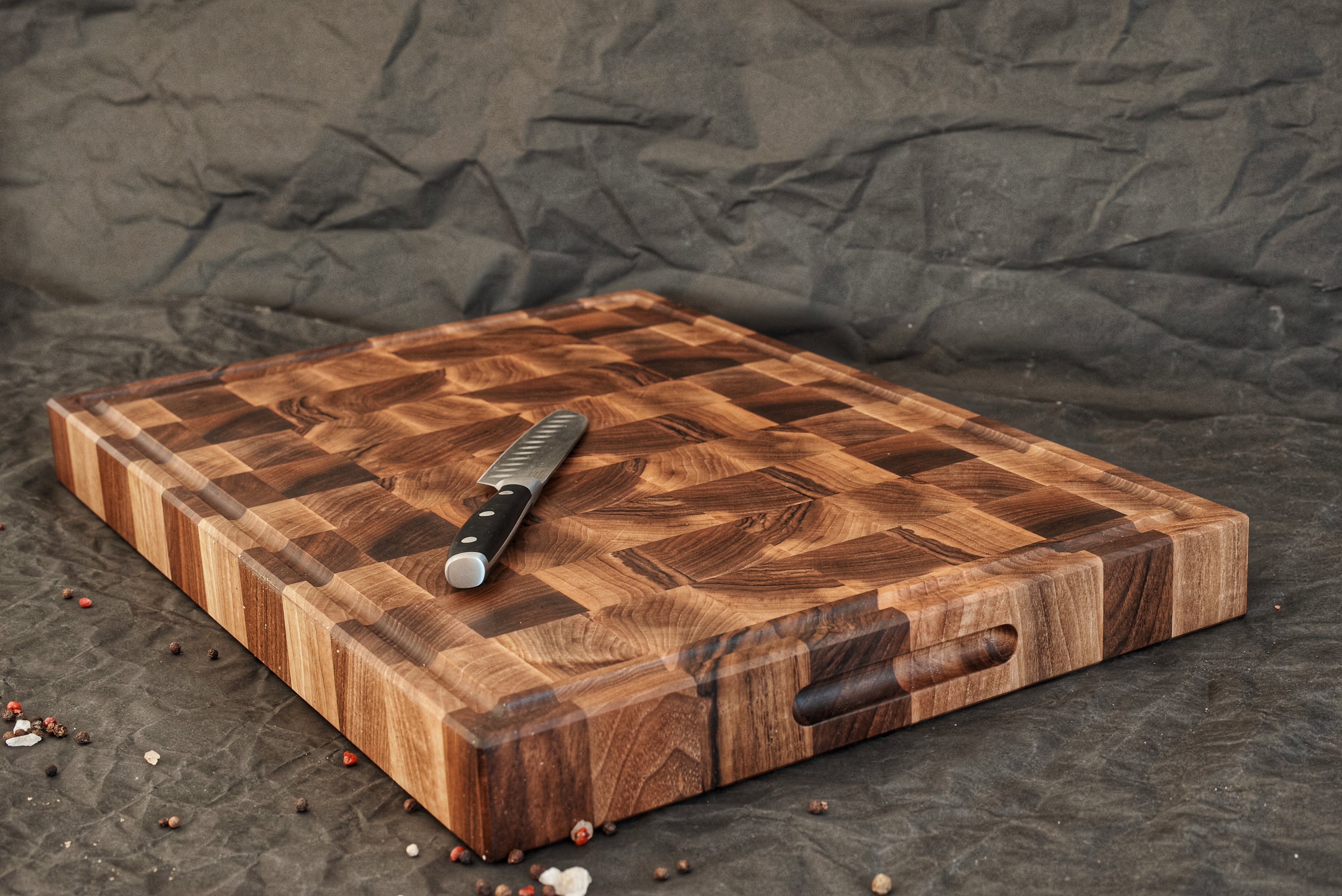 Personalized Double-sided Walnut End Grain Cutting Board