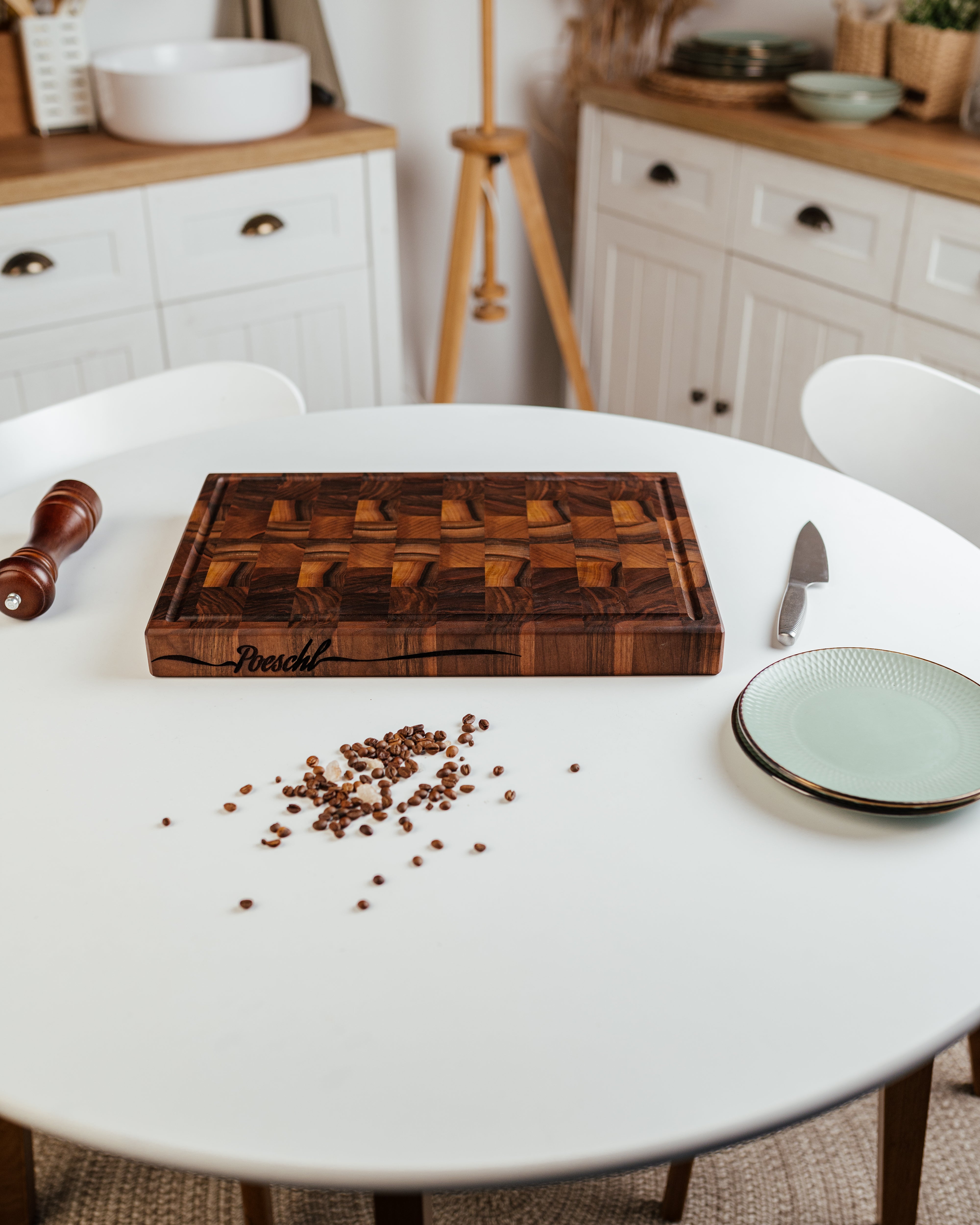 Personalized Double-sided Walnut  End Grain Cutting Board