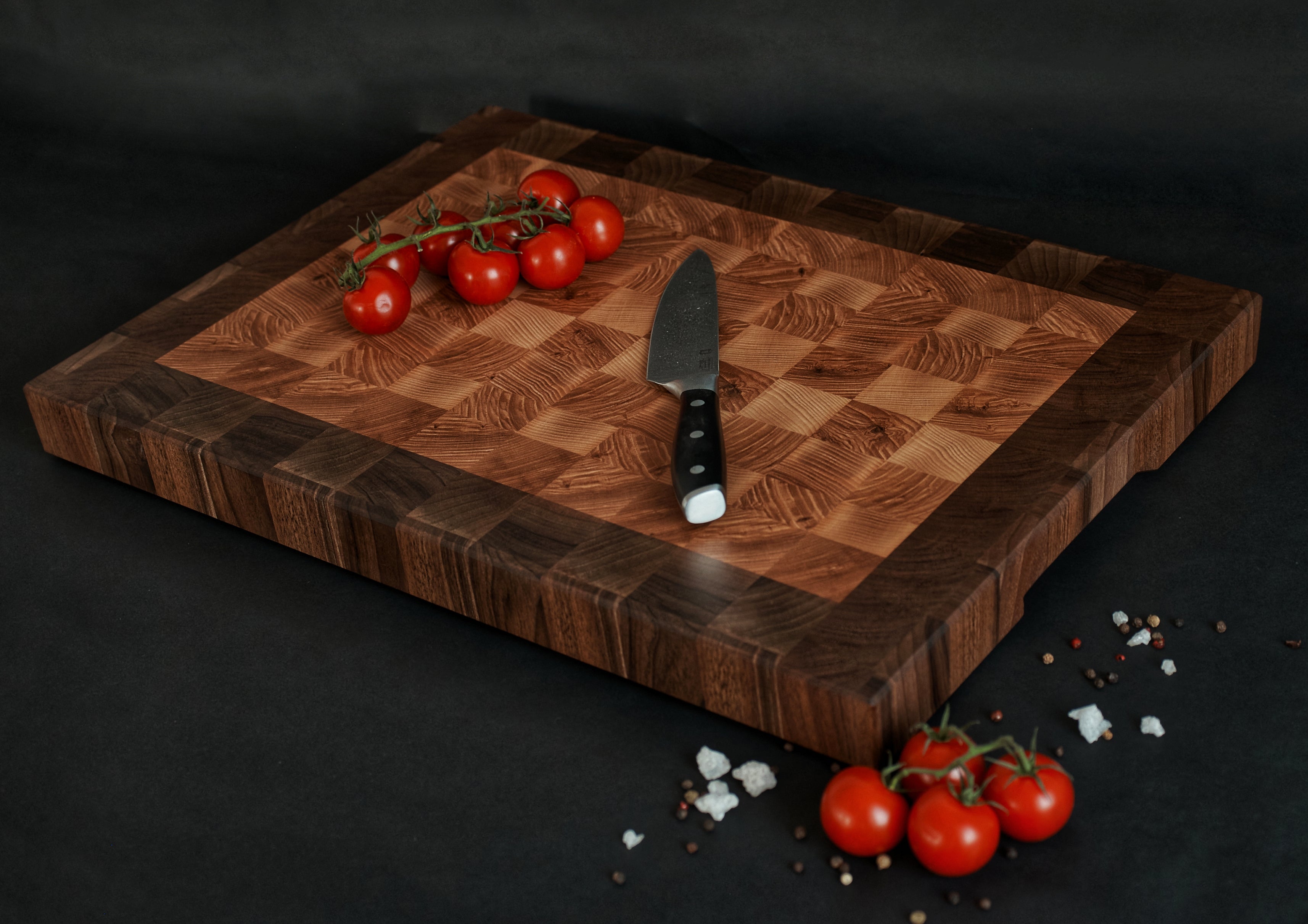 Personalized Walnut and Cherry End Grain Cutting Board