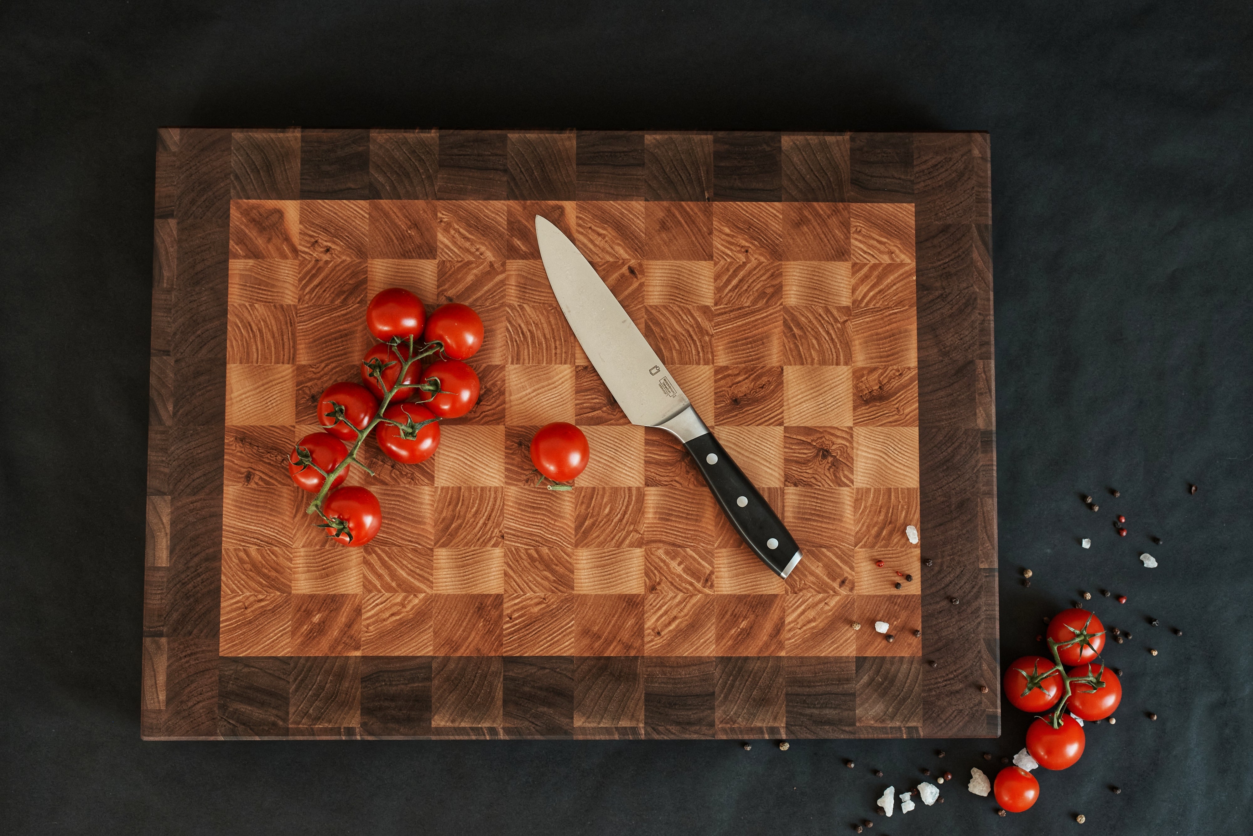 Personalized Walnut and Cherry End Grain Cutting Board