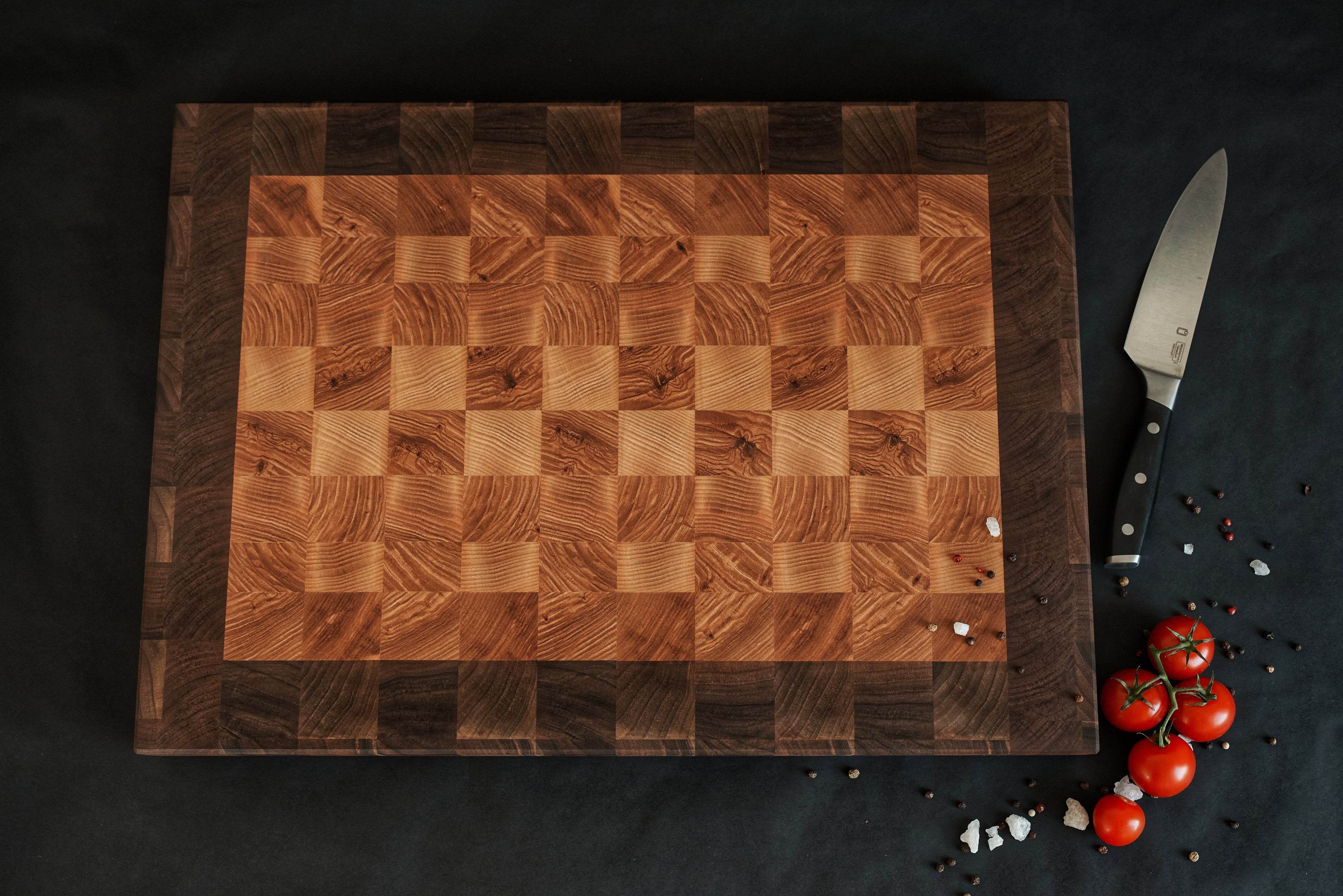 Personalized Walnut and Cherry End Grain Cutting Board