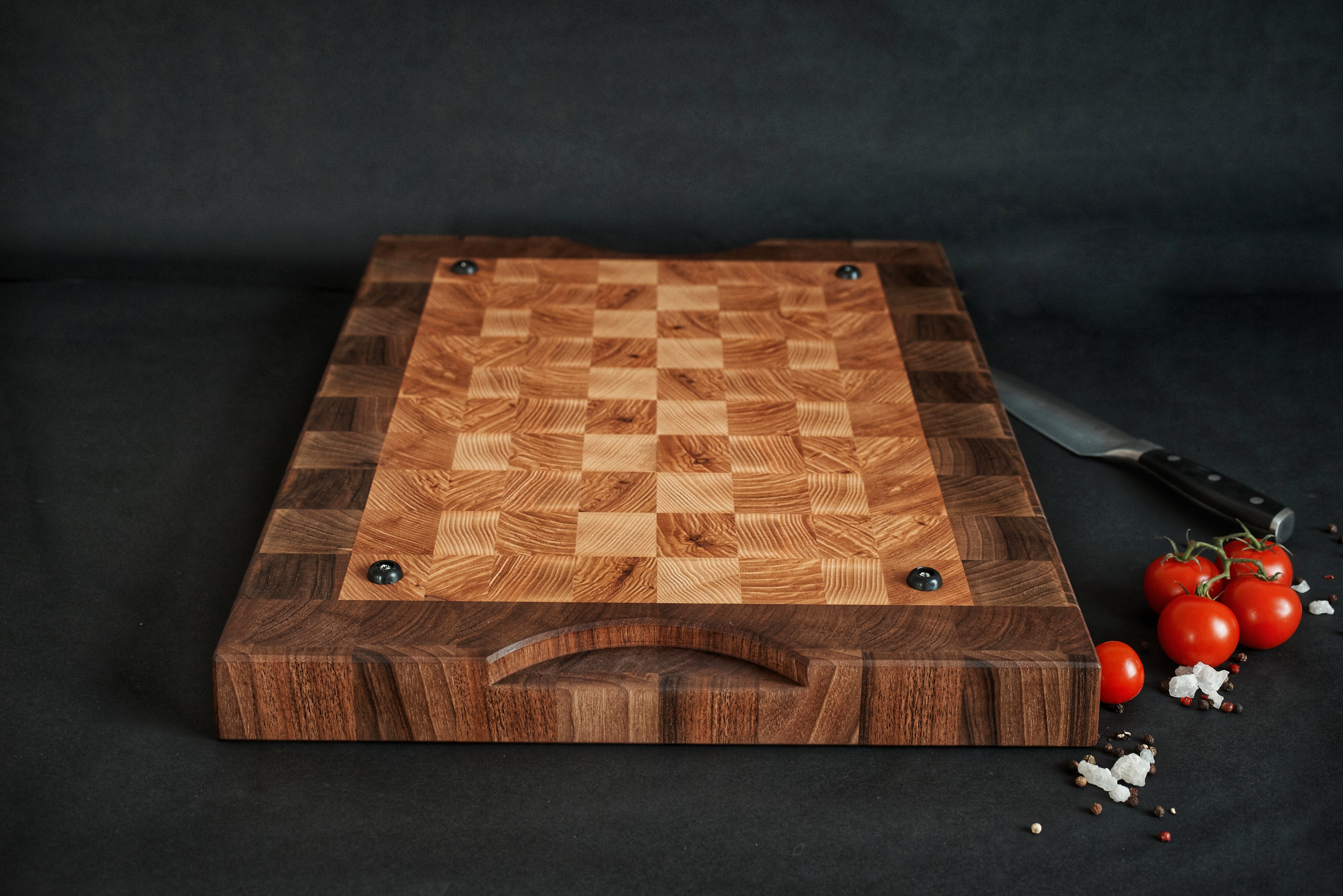 Personalized Walnut and Cherry End Grain Cutting Board