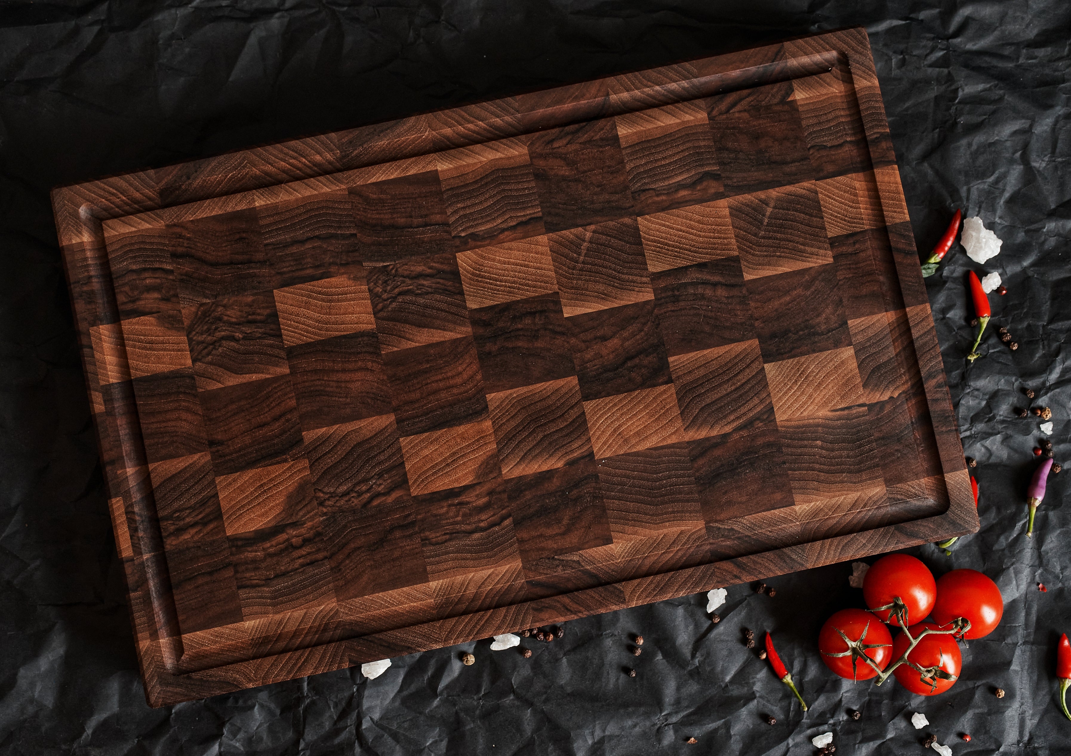 Personalized Walnut End Grain Cutting Board