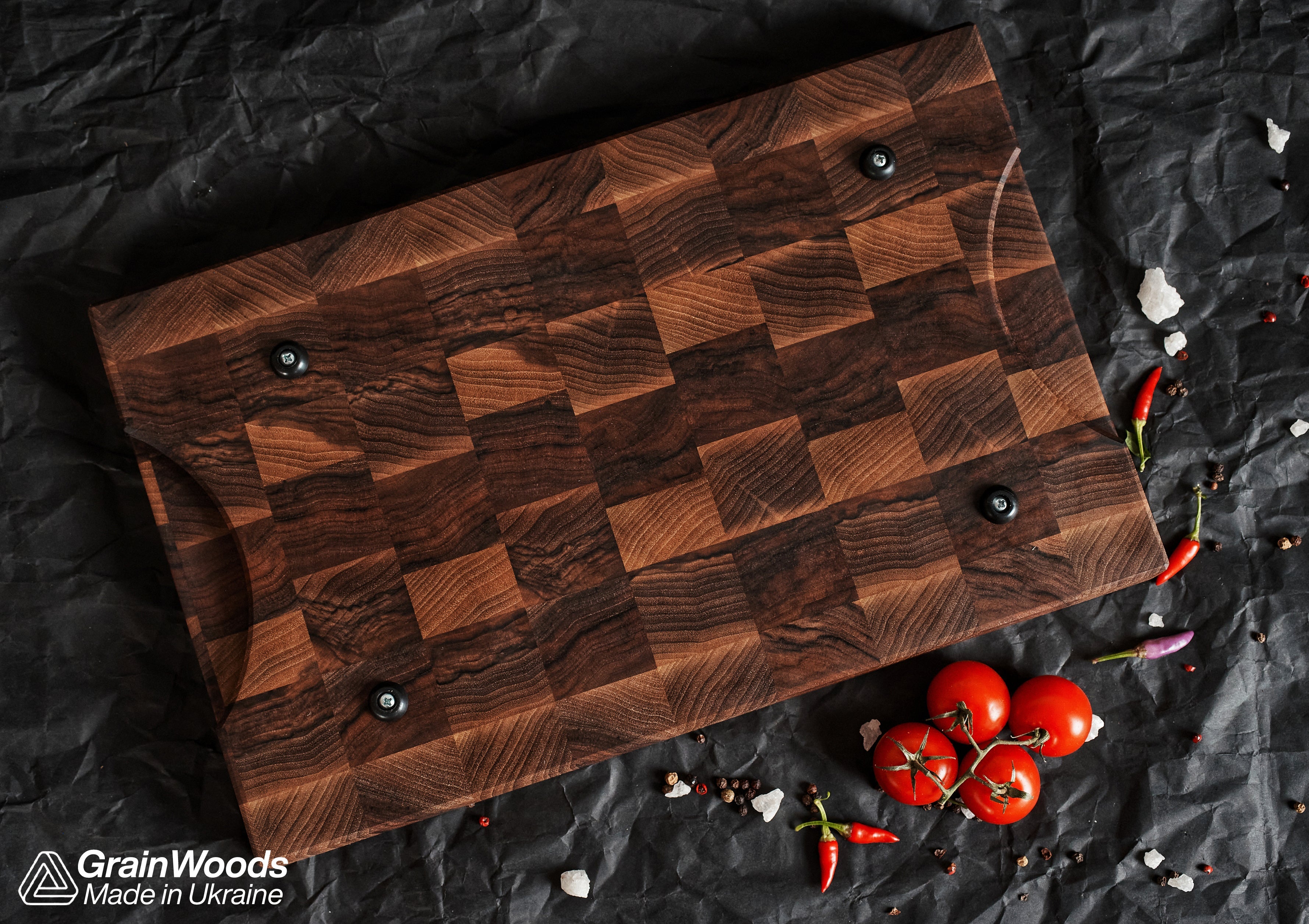 Personalized Walnut End Grain Cutting Board