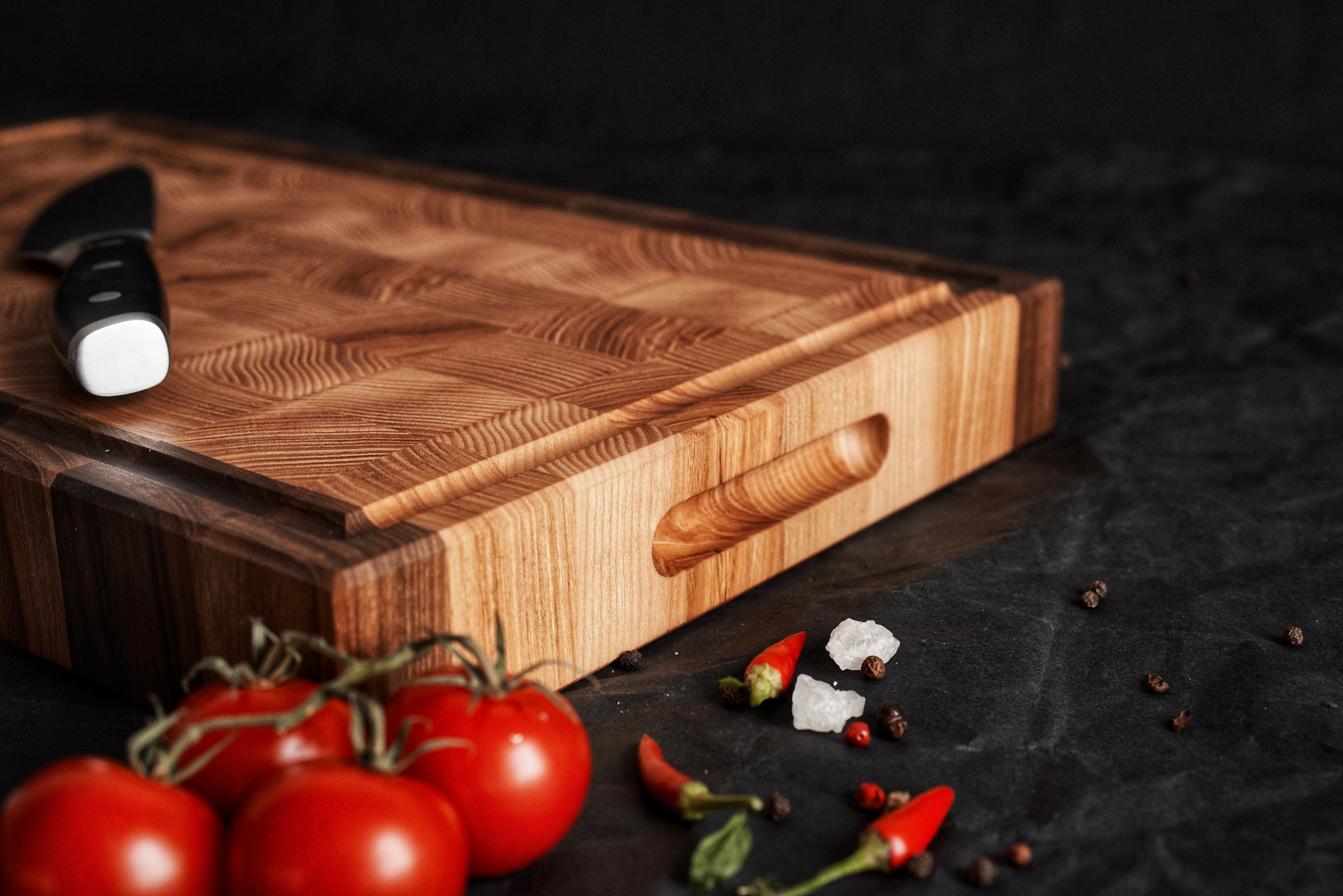 Personalized Double-sided Walnut and Cherry End Grain Cutting Board