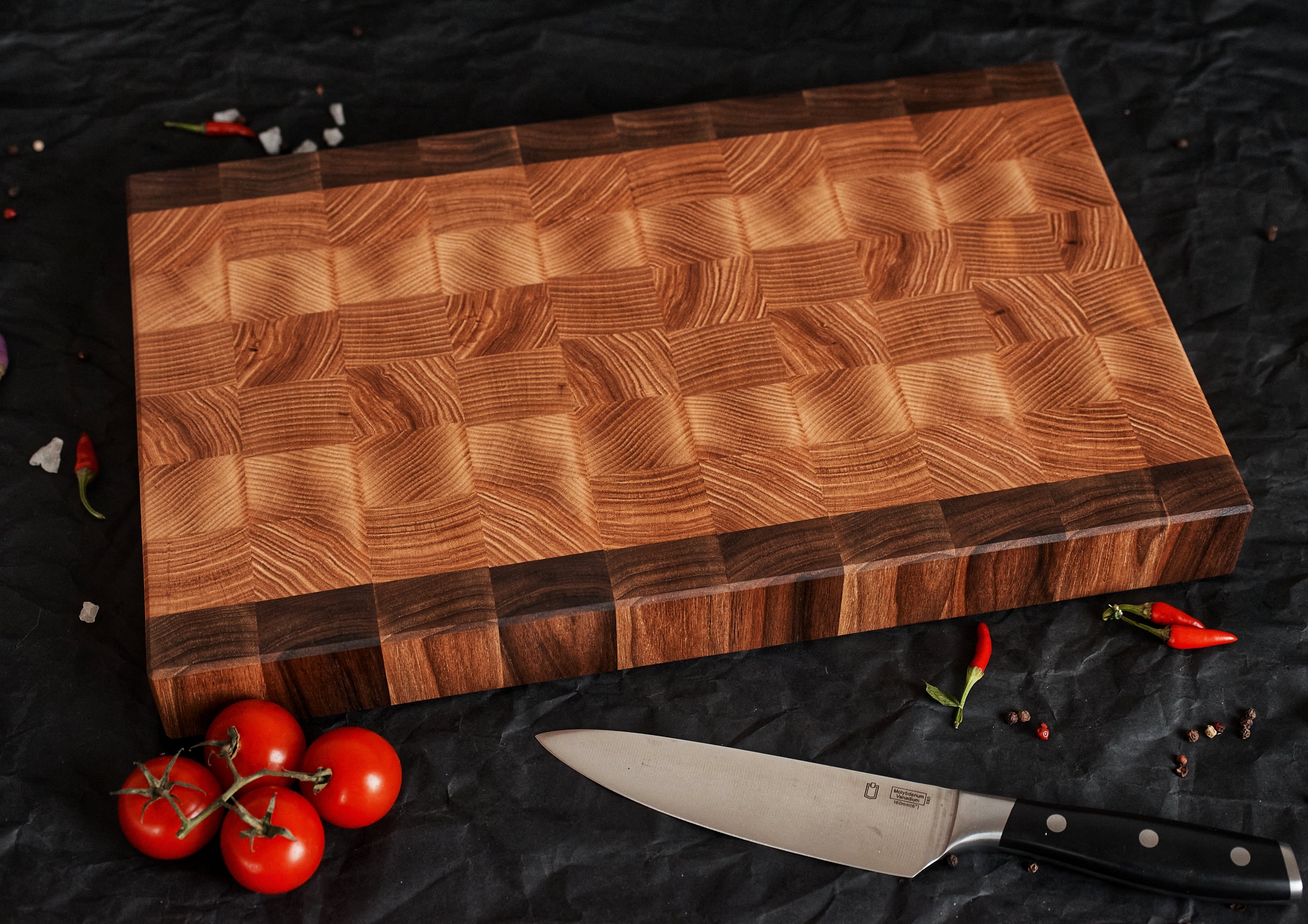 Personalized Double-sided Walnut and Cherry End Grain Cutting Board