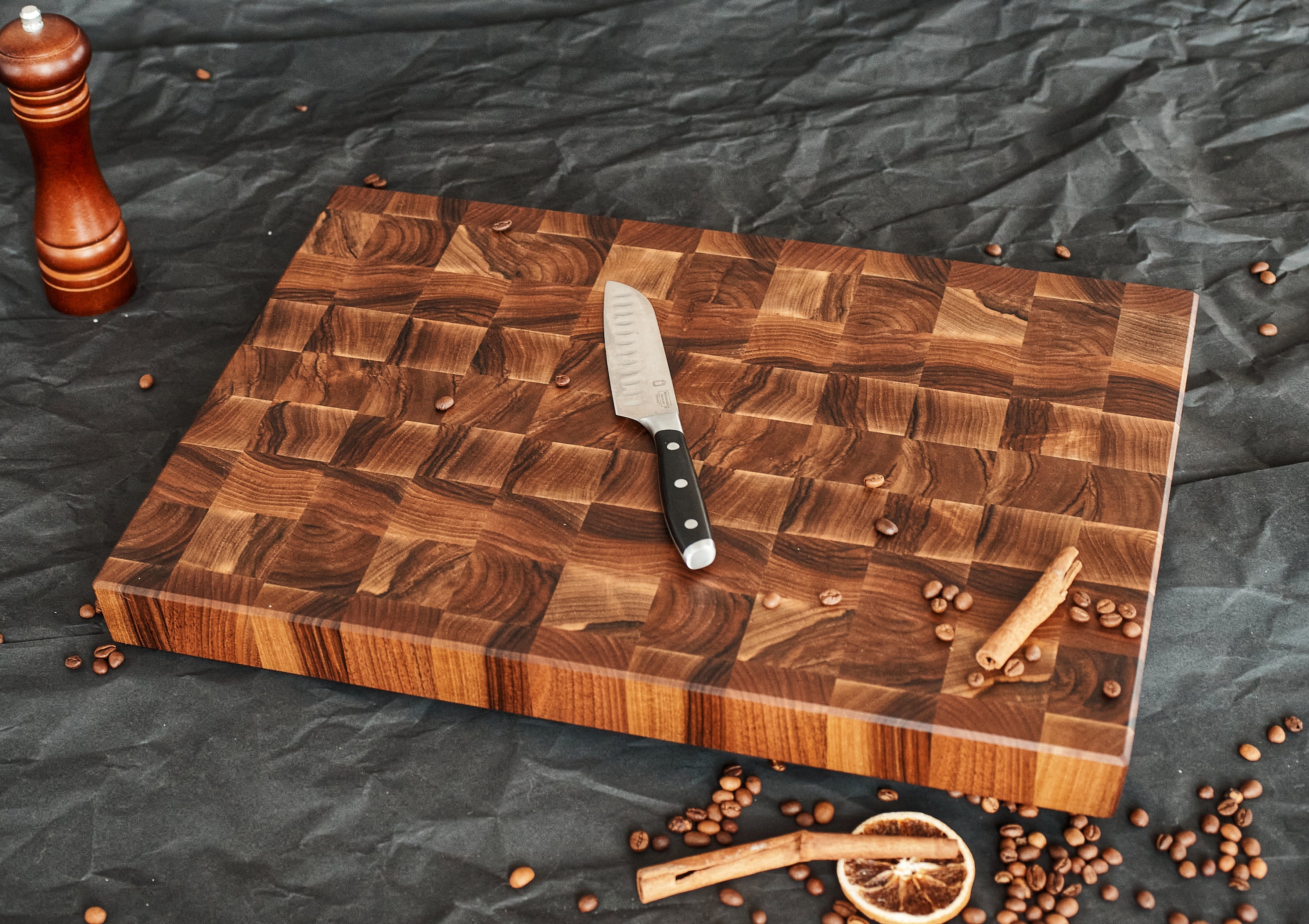 Personalized Walnut  End Grain Cutting Board