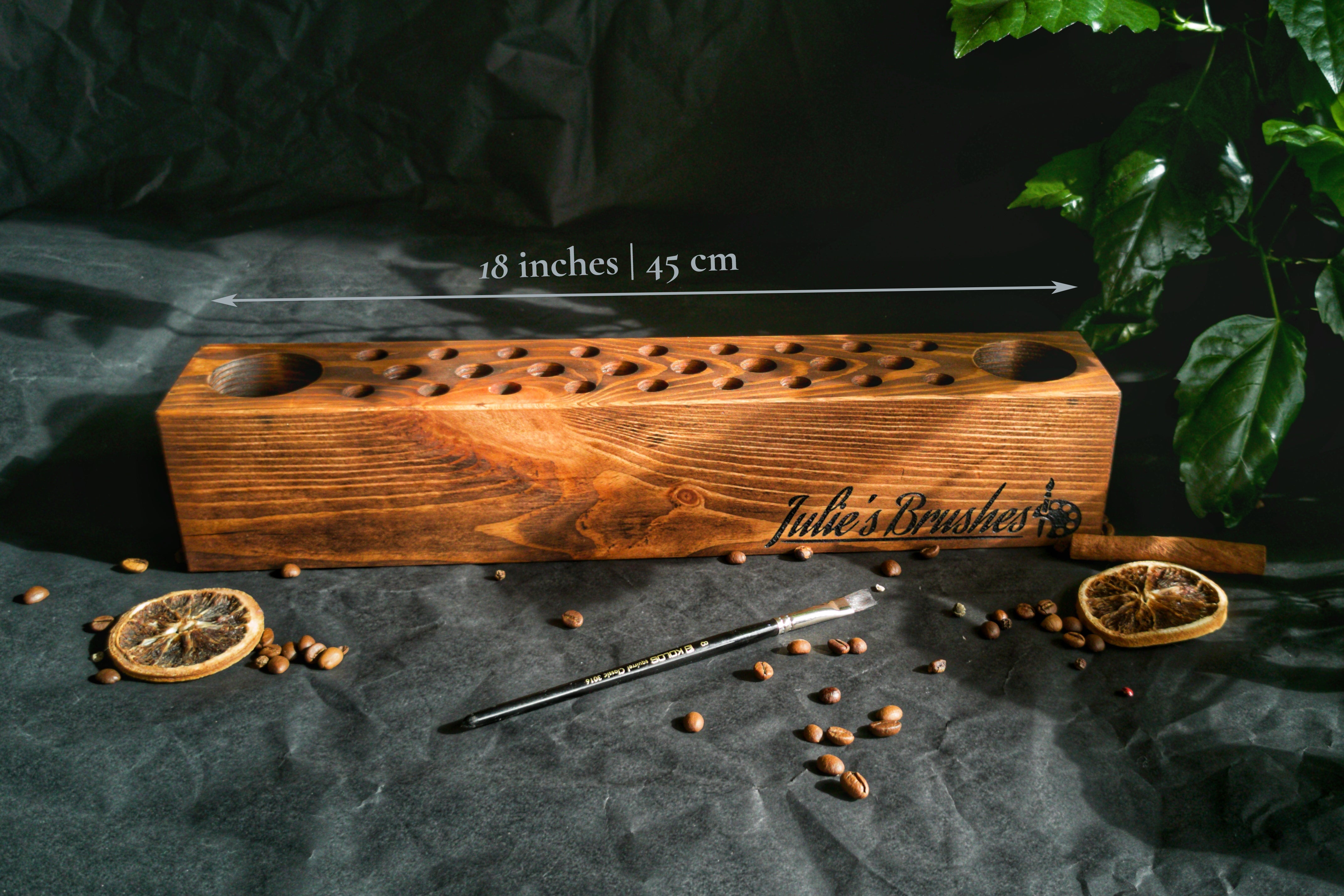 Personalized Paint Brush Holder |  Handmade Wooden Gift for Artists & Painters